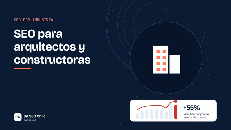 Ilustración de SEO para arquitectos y constructoras de DA SEO Chile