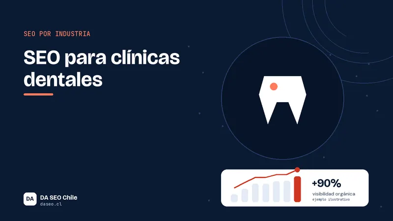 Ilustración de SEO para clínicas dentales de DA SEO Chile