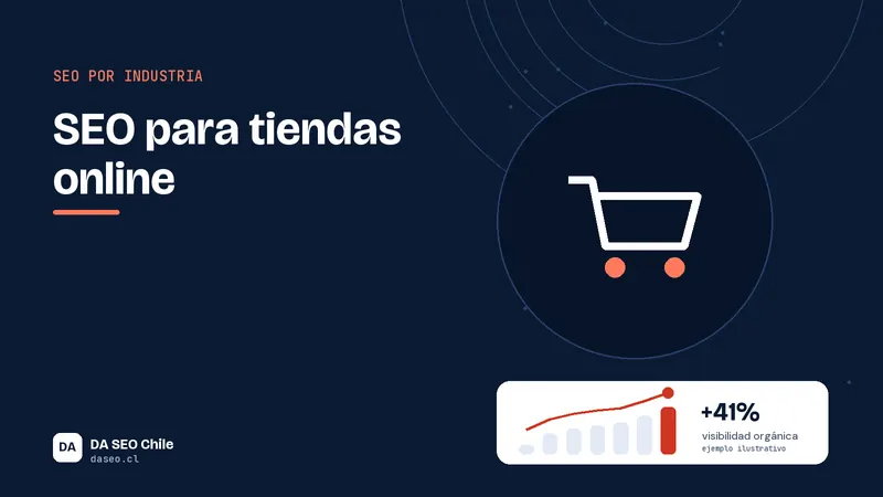 Ilustración de SEO para tiendas online de DA SEO Chile