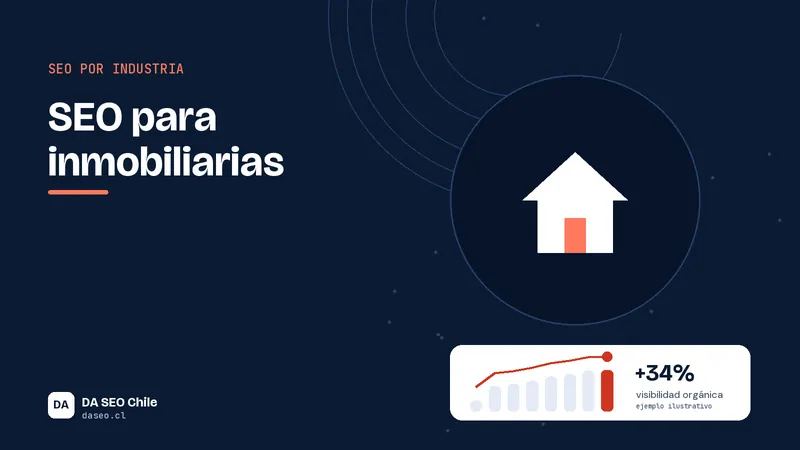 Ilustración de SEO para inmobiliarias de DA SEO Chile