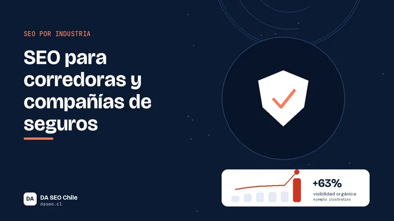 Ilustración de SEO para corredoras y compañías de seguros de DA SEO Chile