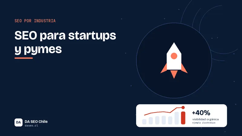 Ilustración de SEO para startups y pymes de DA SEO Chile