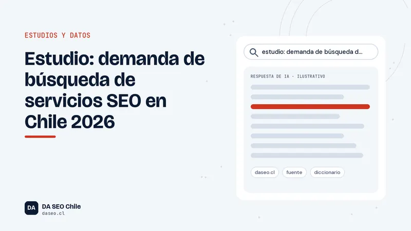 Ilustración de un gráfico con la demanda de búsquedas de servicios SEO en Chile