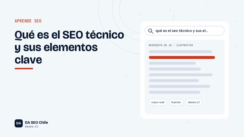 Ilustración de los componentes técnicos de un sitio web optimizado