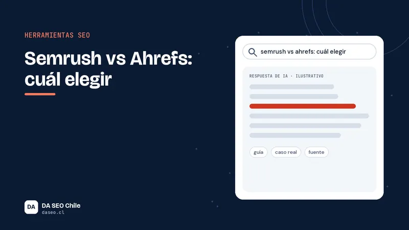 Ilustración comparando dos paneles de herramientas SEO