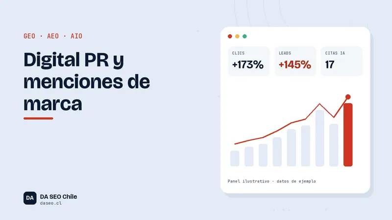 Ilustración del servicio Digital PR y menciones de DA SEO Chile