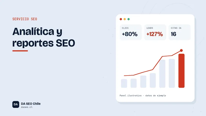 Ilustración del servicio Analítica y reportes SEO de DA SEO Chile