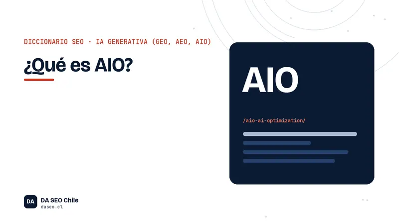 Ficha ilustrada del término AIO del diccionario SEO