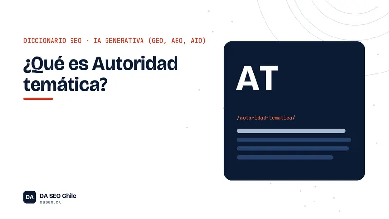 Ficha ilustrada del término Autoridad temática del diccionario SEO