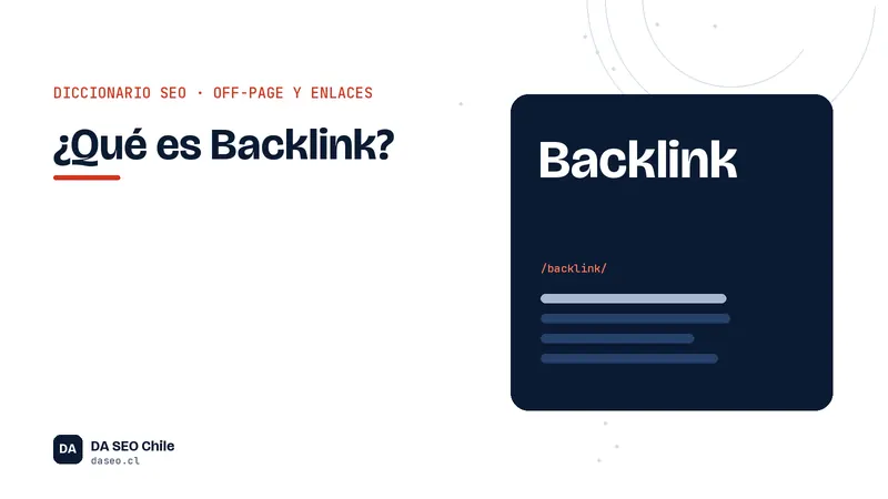 Ficha ilustrada del término Backlink del diccionario SEO