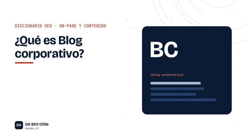 Ficha ilustrada del término Blog corporativo del diccionario SEO