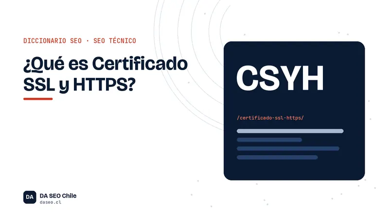 Ficha ilustrada del término Certificado SSL y HTTPS del diccionario SEO