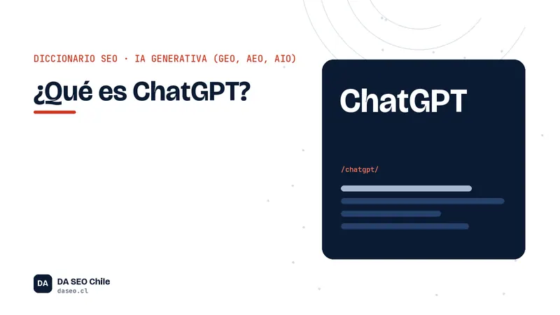 Ficha ilustrada del término ChatGPT del diccionario SEO