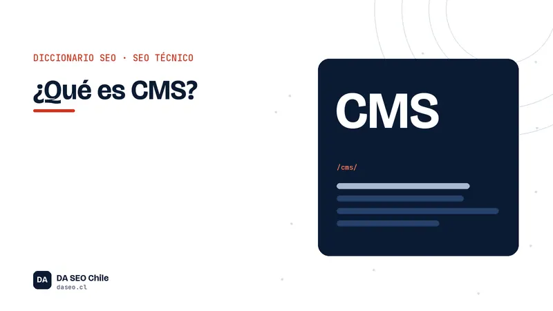 Ficha ilustrada del término CMS del diccionario SEO