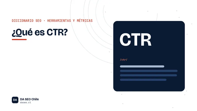 Ficha ilustrada del término CTR del diccionario SEO