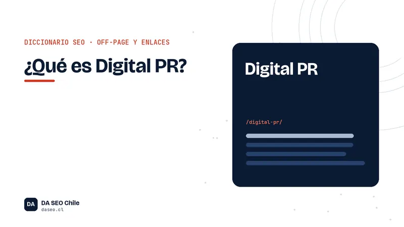 Ficha ilustrada del término Digital PR del diccionario SEO