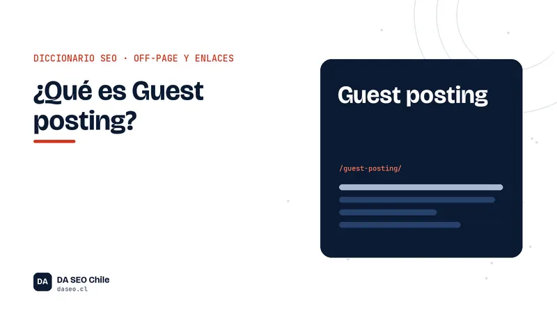 Ficha ilustrada del término Guest posting del diccionario SEO