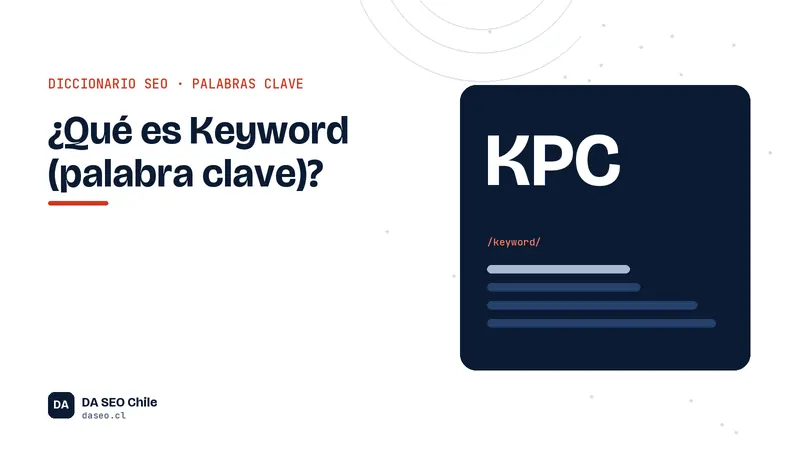 Ficha ilustrada del término Keyword (palabra clave) del diccionario SEO