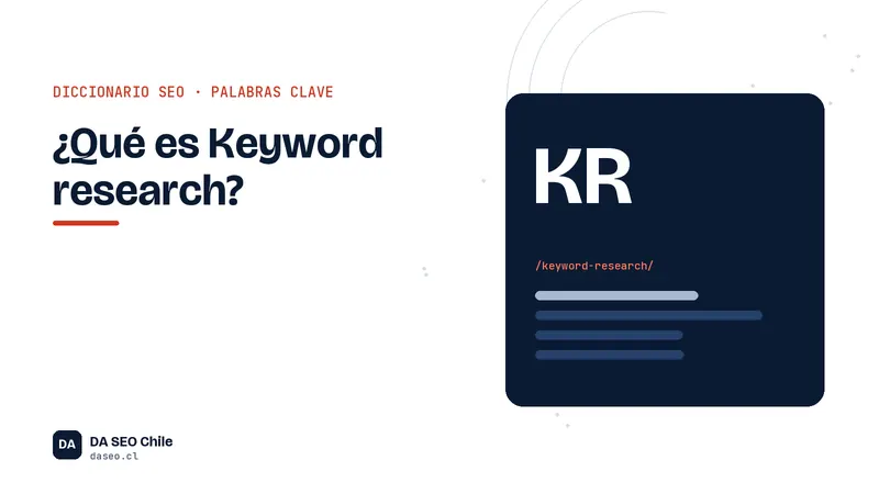 Ficha ilustrada del término Keyword research del diccionario SEO