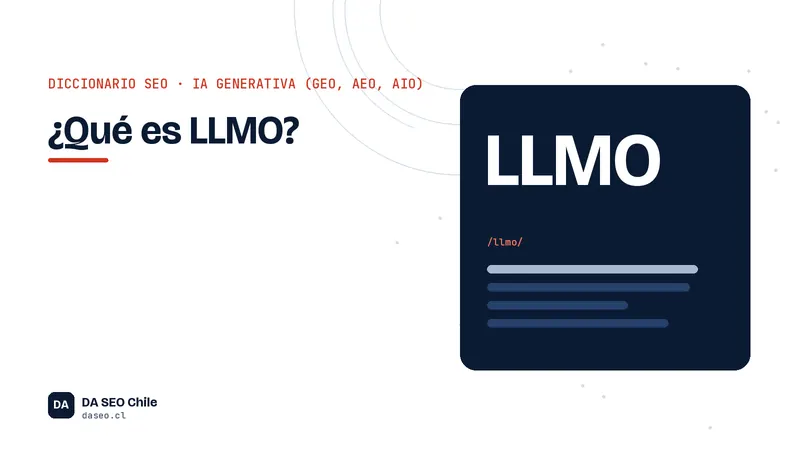 Ficha ilustrada del término LLMO del diccionario SEO