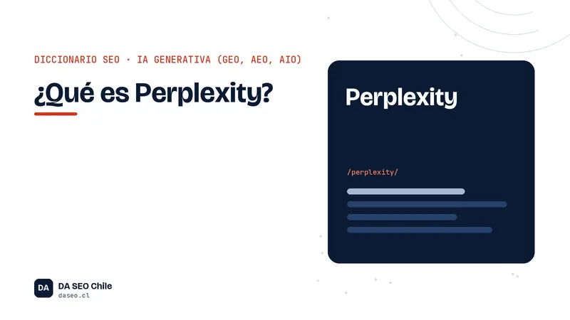 Ficha ilustrada del término Perplexity del diccionario SEO