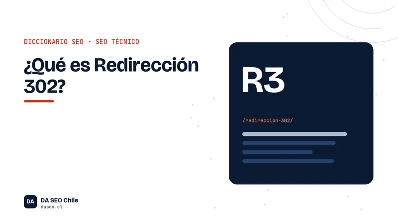 Ficha ilustrada del término Redirección 302 del diccionario SEO