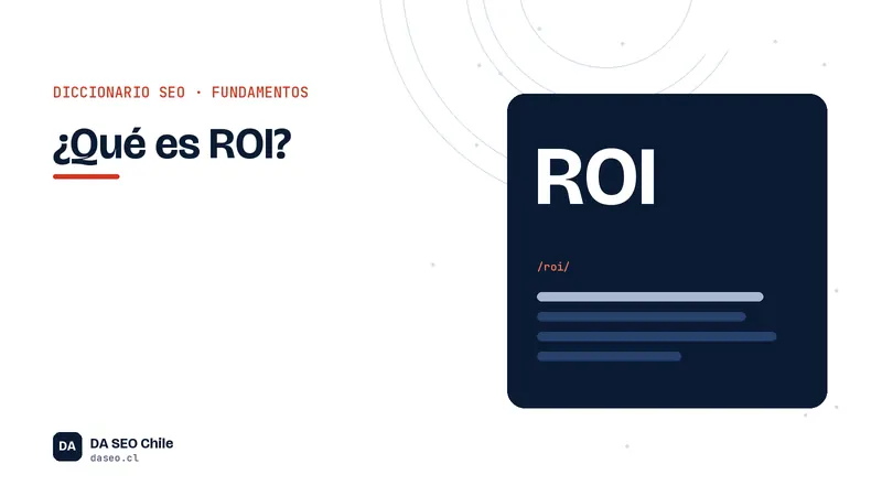 Ficha ilustrada del término ROI del diccionario SEO