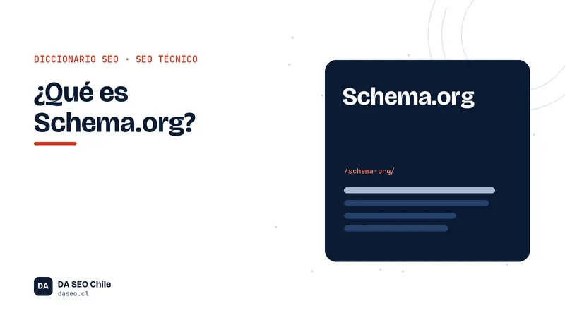 Ficha ilustrada del término Schema.org del diccionario SEO
