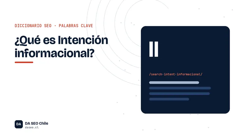 Ficha ilustrada del término Intención informacional del diccionario SEO