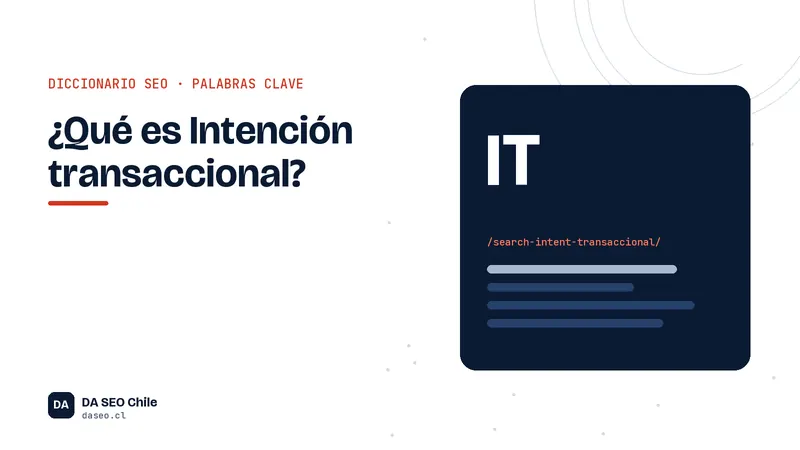 Ficha ilustrada del término Intención transaccional del diccionario SEO