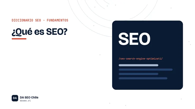 Ficha ilustrada del término SEO del diccionario SEO