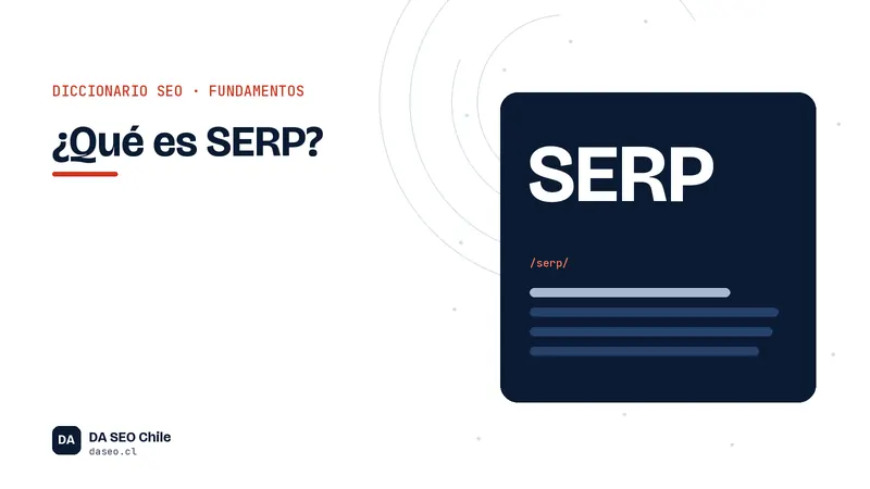 Ficha ilustrada del término SERP del diccionario SEO